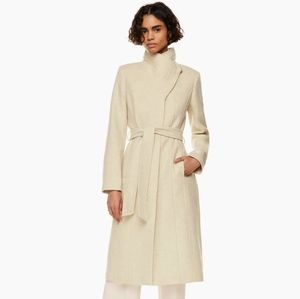 NWT Aritzia Babaton The Connor Long Coat - Heather Almond